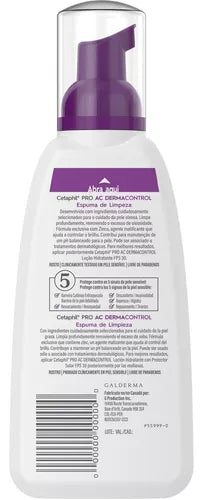 Espuma Limpiadora Cetaphil Pro Ac Dermacontrol 236 Ml.