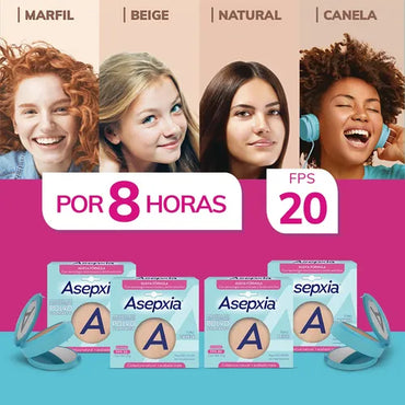 Asepxia Maquillaje Polvo Compacto Beige Mediano 10 Gr - La Tiendita de la Jose