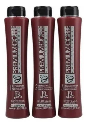 Alisado Keratina Premium Coffee Plastificado 600ml + Peine