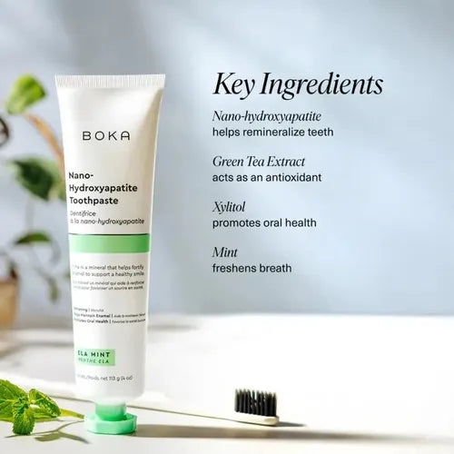 Pasta De Dientes Boka Nano Hydroxyapatite Remineralize White - La Tiendita de la Jose