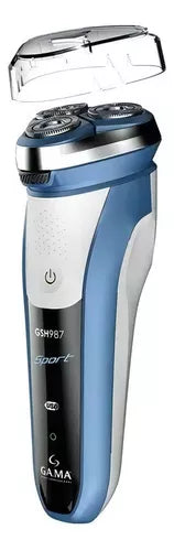 Afeitadora Gama Gsh987 Sport Usb Apta Para Ducha Inalámbrica Color Blanco con azul y negro