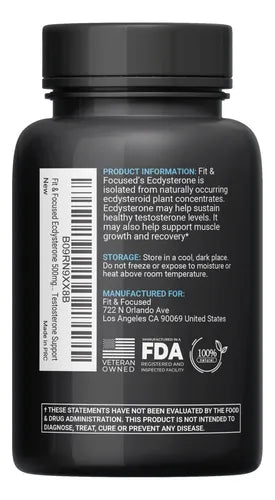 Supplement Fit And Focused Ecdysterone 500mg 90 Capsules