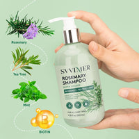 shampoo para el crecimiento del cabello de romero con biotina y aceite de árbol de té - La Tiendita de la Jose