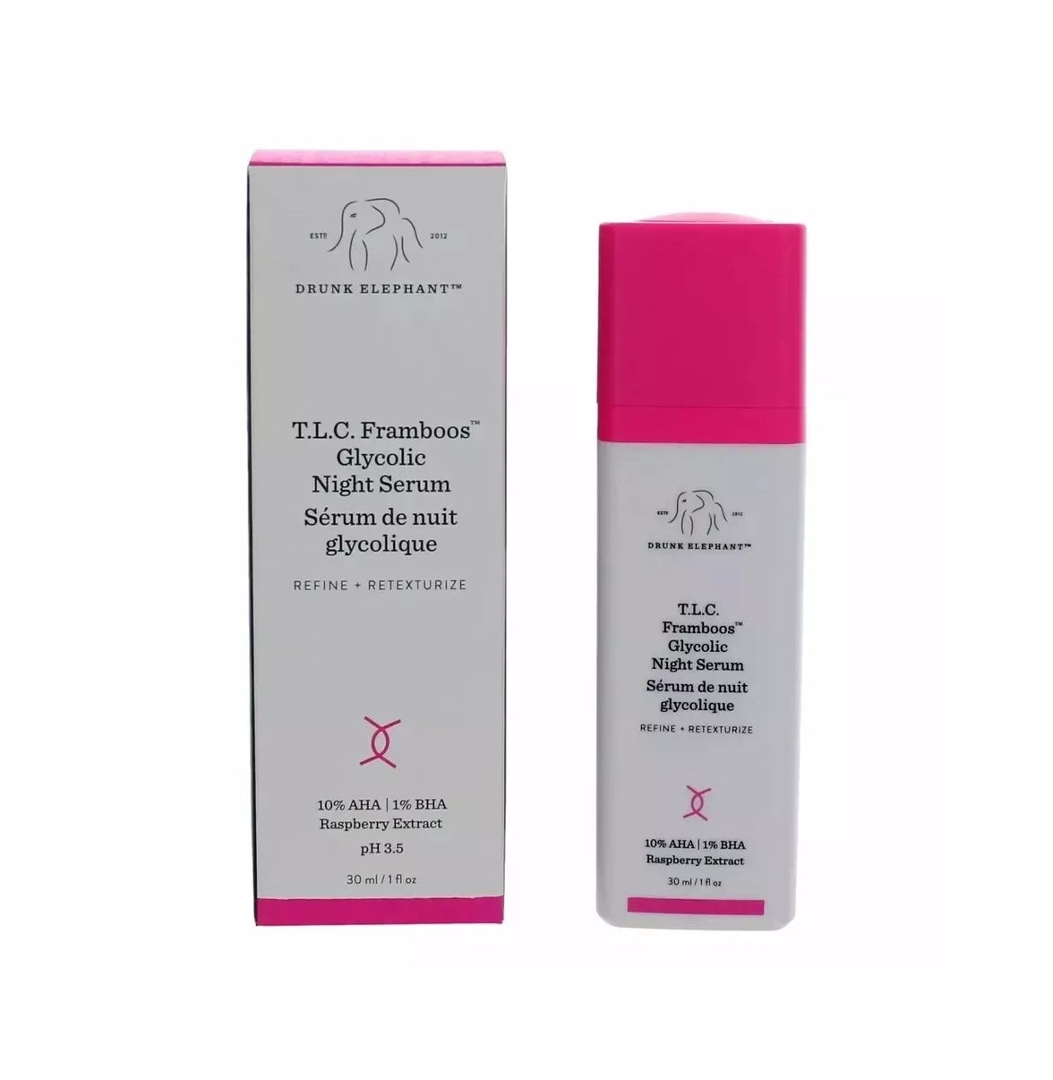 T.L.C. Framboos Glycolic Night Serum - Cuidado de la Piel Suero de Brillo - La Tiendita de la Jose