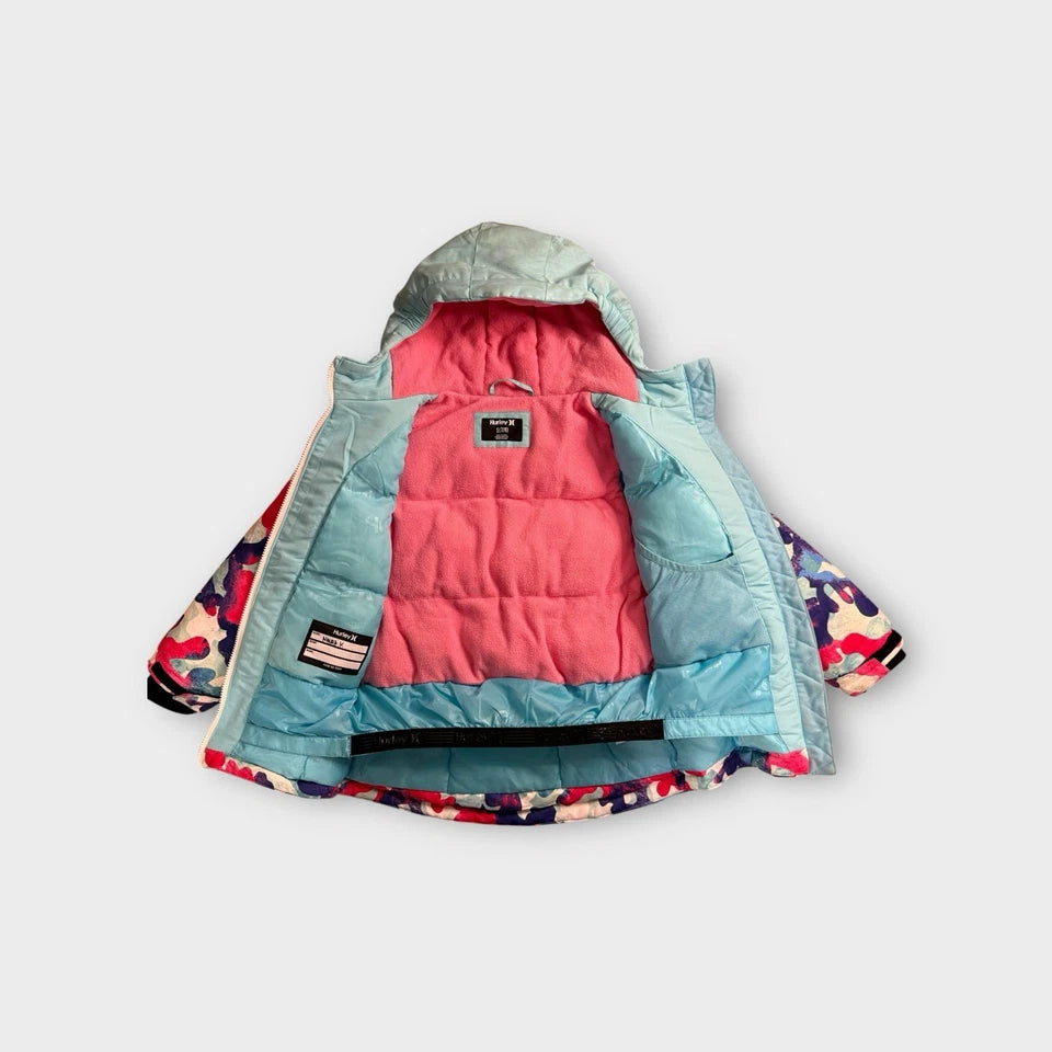 Chaqueta de nieve Hurley de invierno pesada para jóvenes/niñas resistente al agua pequeña