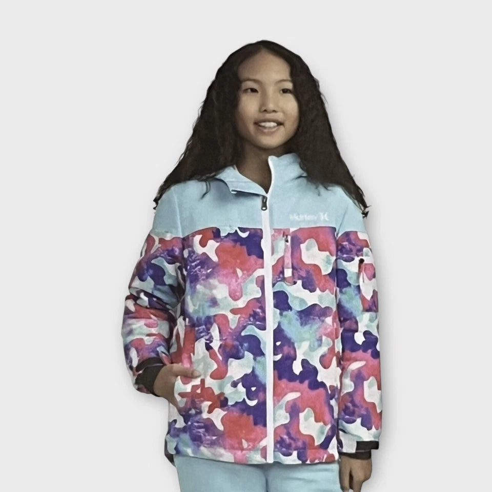 Chaqueta de nieve Hurley de invierno pesada para jóvenes/niñas resistente al agua pequeña