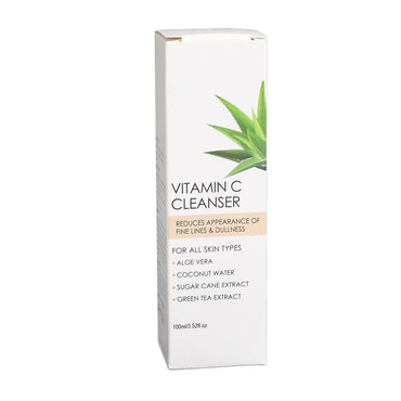 Limpiador facial con vitamina C, limpiador facial iluminador y de limpieza profunda