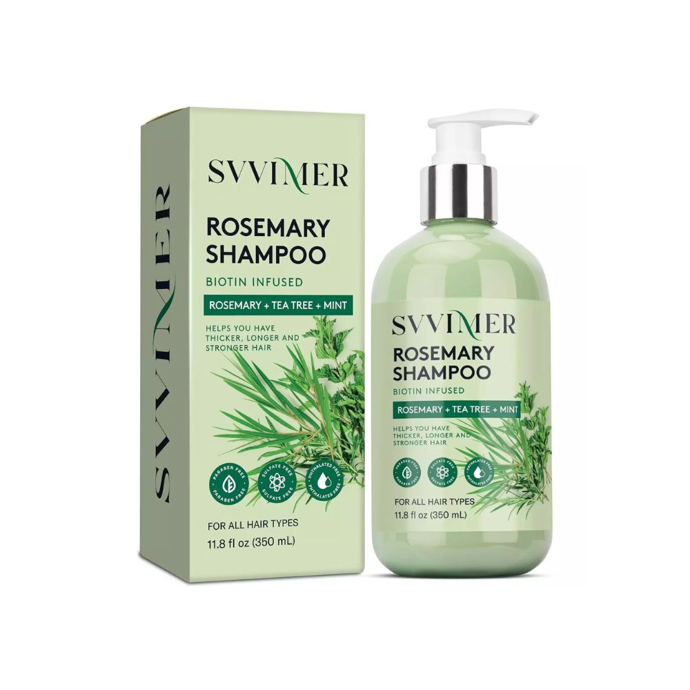 shampoo para el crecimiento del cabello de romero con biotina y aceite de árbol de té - La Tiendita de la Jose