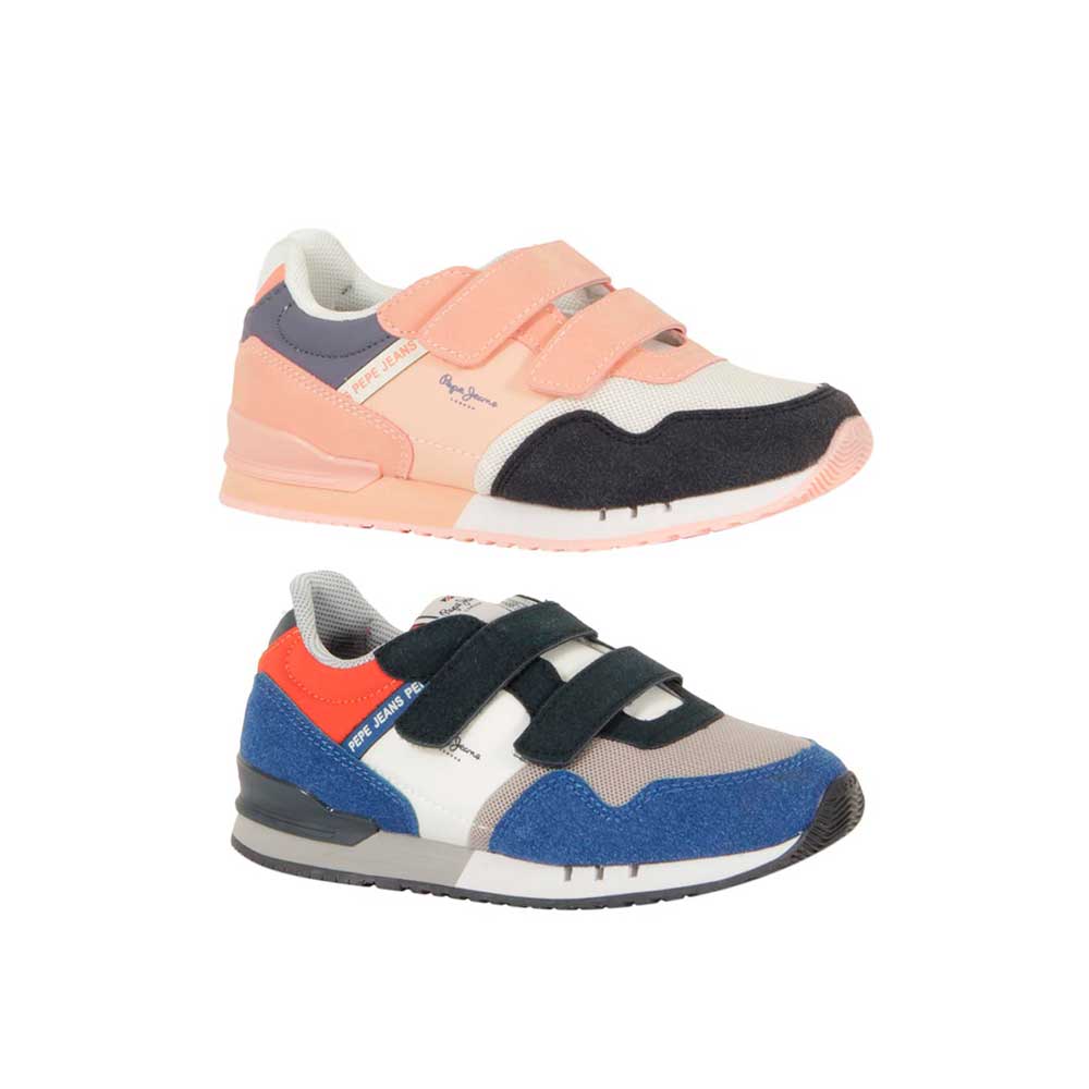 ZAPATILLAS NIÑO y NIÑA PEPE JEANS AZUL rosa MAY BK